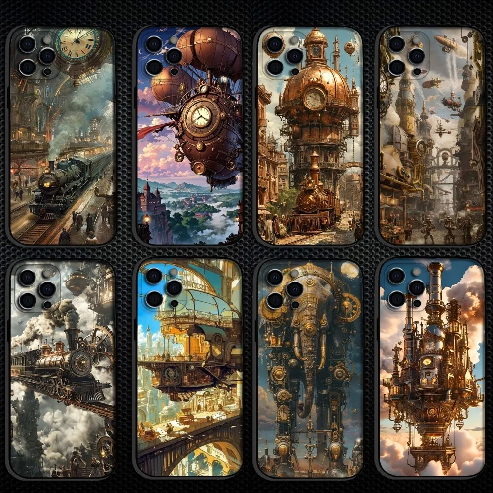 Steampunk architecture Phone Case For iPhone 16,15,14,13,12,11 Plus,Pro Max, Soft Silicone Black Cover
Steampunk architecture Phone Case For iPhone 16,15,14,13,12,11 Plus,Pro Max, Soft Silicone Black Cover