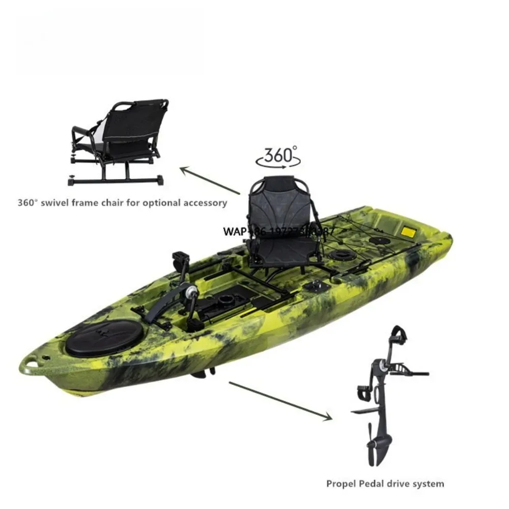 3.28 Meters Pedal Drive Fishing Kayak with 360 Degree Swivel Chair Electric Motor Kayak HDPE
3.28 Meters Pedal Drive Fishing Kayak with 360 Degree Swivel Chair Electric Motor Kayak HDPE