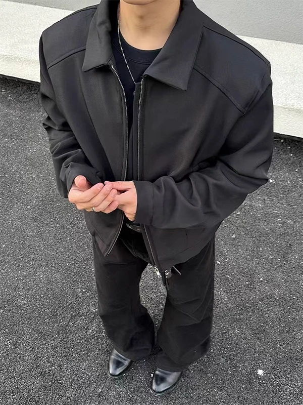 Bla American Retro Padded oulder Adstrative Jaet ort Collar Men's Faion Brand Cleanfit Spring Autumn Outerwear
Bla American Retro Padded oulder Adstrative Jaet ort Collar Men's Faion Brand Cleanfit Spring Autumn Outerwear