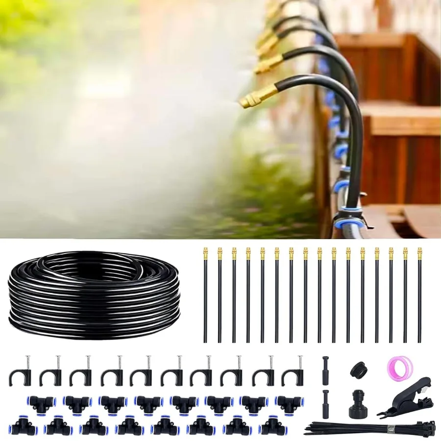 360 Adjustable Drip Irrigation System 50FT Garden Watering System with 16 Nozzles Garden Irrigation System Greenhouse Accessori
360 Adjustable Drip Irrigation System 50FT Garden Watering System with 16 Nozzles Garden Irrigation System Greenhouse Accessori