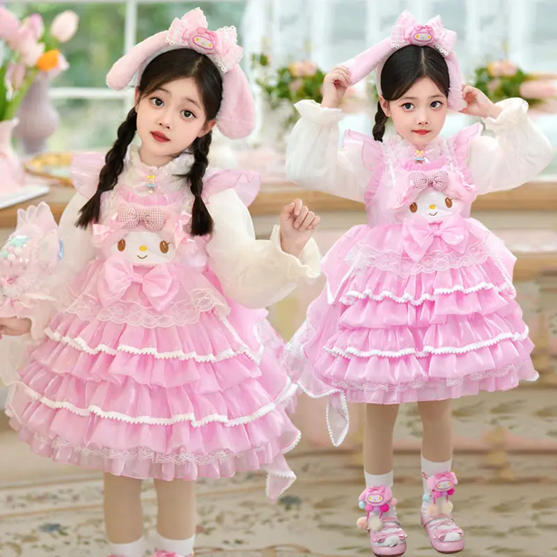 Sanrio Children Kawaii Princess Dress My Melody Autumn and Winter Dress Baby New Style Fashion Hot Lolita with Cape Holiday Gift
Sanrio Children Kawaii Princess Dress My Melody Autumn and Winter Dress Baby New Style Fashion Hot Lolita with Cape Holiday Gift