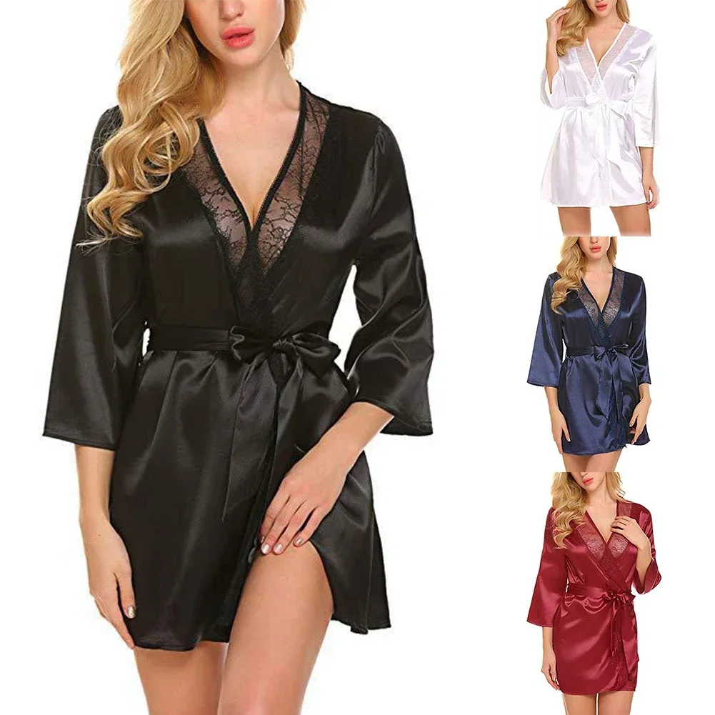 Women Satin Kimono Robes Ladies Wrap Dressing Gown Bathrobe Nightgown Pajamas Nightdress Bridesmaid Robes
Women Satin Kimono Robes Ladies Wrap Dressing Gown Bathrobe Nightgown Pajamas Nightdress Bridesmaid Robes