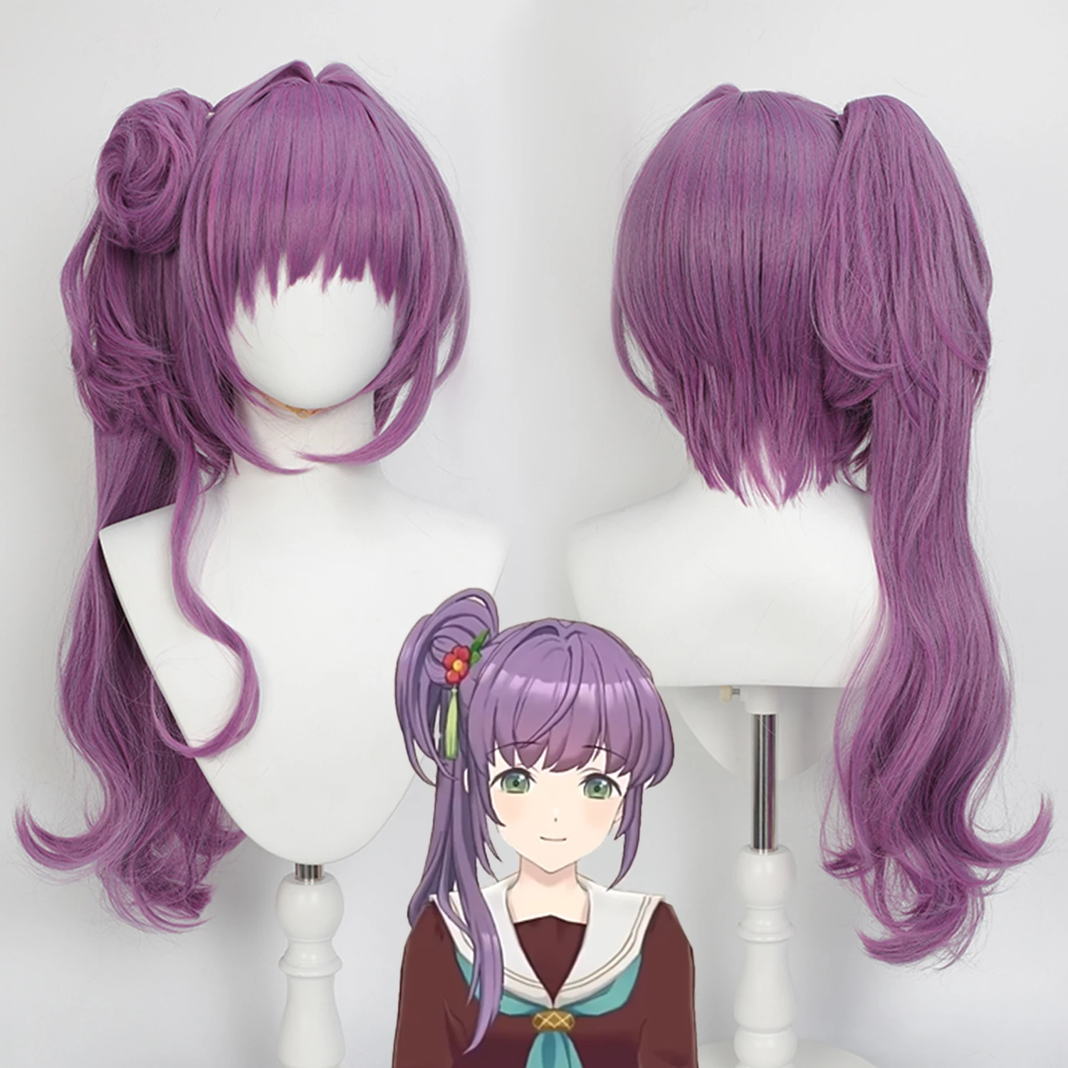 Anime Cosplay Synthetic Wigs 28 Inch Purple Long Bob Wigs with Ponytail Otomune Kozue Hasu
Anime Cosplay Synthetic Wigs 28 Inch Purple Long Bob Wigs with Ponytail Otomune Kozue Hasu