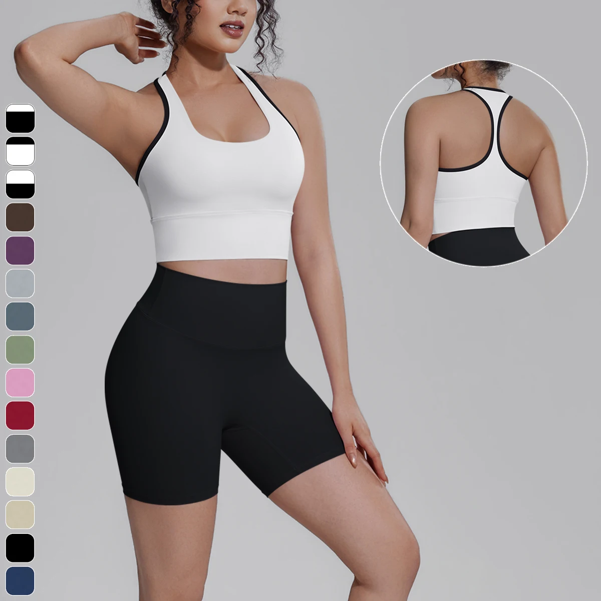 Solid Color Gather Beautiful Back Yoga Vest Fitness Shorts Yoga Set for Woman's Gym Sports Running Top Yoga Clothing Set
Solid Color Gather Beautiful Back Yoga Vest Fitness Shorts Yoga Set for Woman's Gym Sports Running Top Yoga Clothing Set