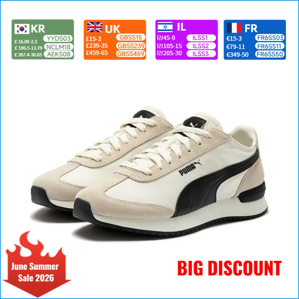 PUMA R78 Wind Nylon Unisex Running Shoes Lightweight Wind Nylon Breathable Cushioning Comfort for Daily Training 392901-01
PUMA R78 Wind Nylon Unisex Running Shoes Lightweight Wind Nylon Breathable Cushioning Comfort for Daily Training 392901-01