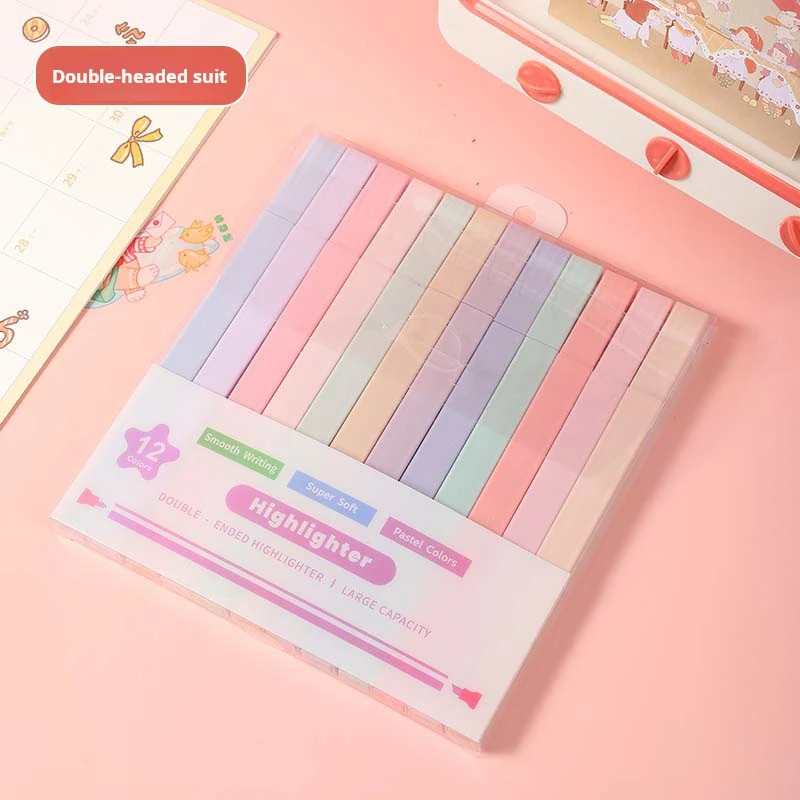 12 Colored Highlighters - Cute and beautiful dual-tip highlighters in assorted colors for journaling, planning, and note-taking
12 Colored Highlighters - Cute and beautiful dual-tip highlighters in assorted colors for journaling, planning, and note-taking