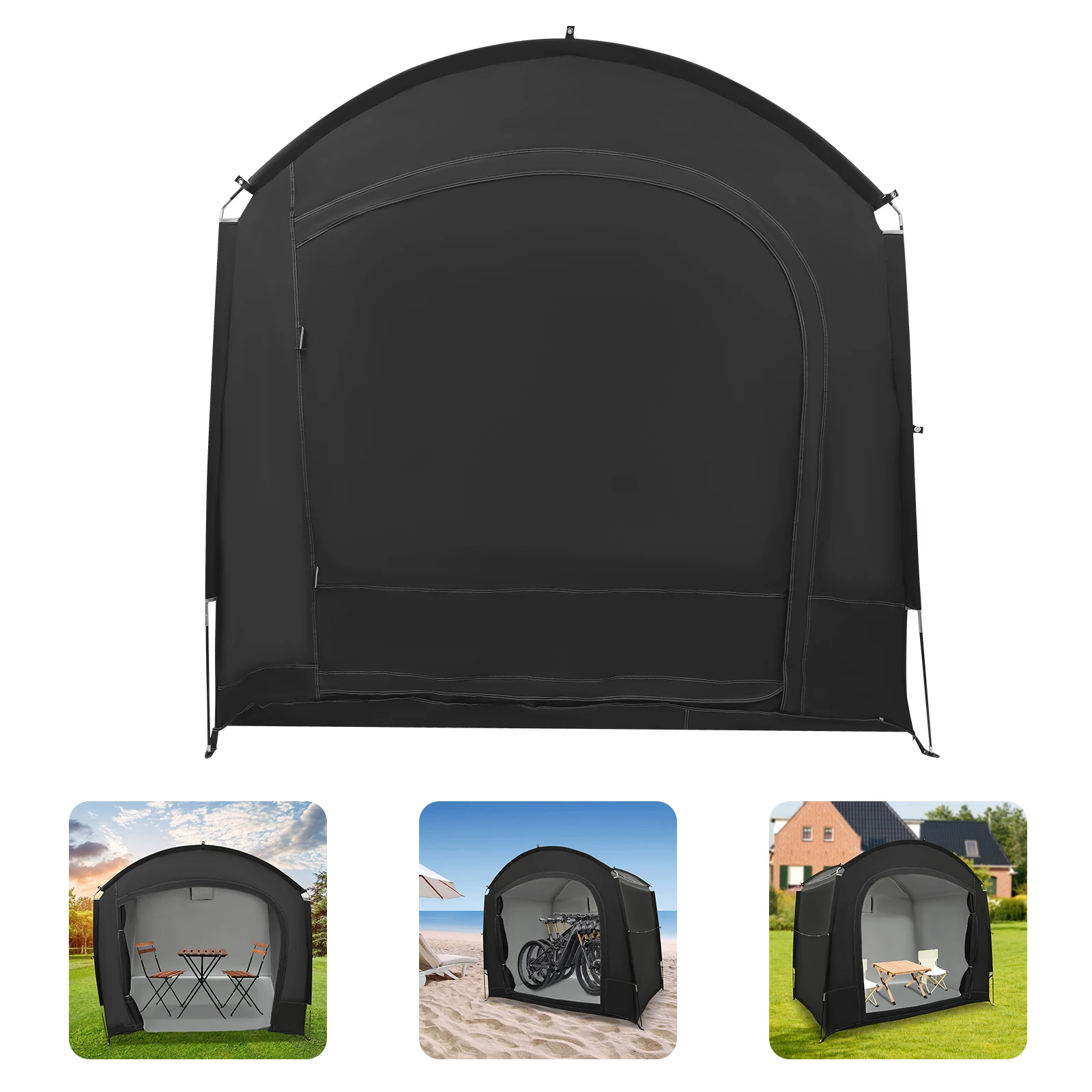 86.61*59.06*72.83in Bike Storage Shed for 3-4 Bikes Portable Waterproof Bicycle Shelter Tent 210D Oxford Cloth Sunshade Cover
86.61*59.06*72.83in Bike Storage Shed for 3-4 Bikes Portable Waterproof Bicycle Shelter Tent 210D Oxford Cloth Sunshade Cover
