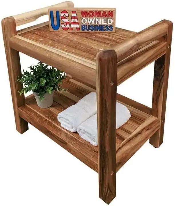 EcoDecors Eleganto 20-дюймовая водонепроницаемая скамья-стул из натурального тикового дерева для душа, обеспечивает комфорт
EcoDecors Eleganto 20-дюймовая водонепроницаемая скамья-стул из натурального тикового дерева для душа, обеспечивает комфорт