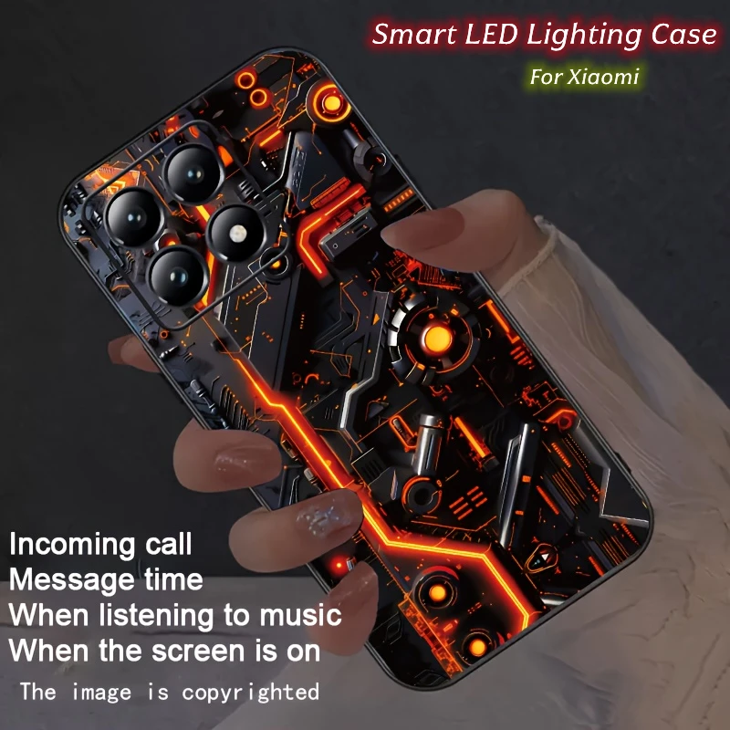 Fashion Cool Mechanical LED Light Up Phone Case Circuit Board For Mi POCO F8 F7 Ultra F6 F5 Pro Redmi Note 15 14 13 Pro 4G 5G
Fashion Cool Mechanical LED Light Up Phone Case Circuit Board For Mi POCO F8 F7 Ultra F6 F5 Pro Redmi Note 15 14 13 Pro 4G 5G