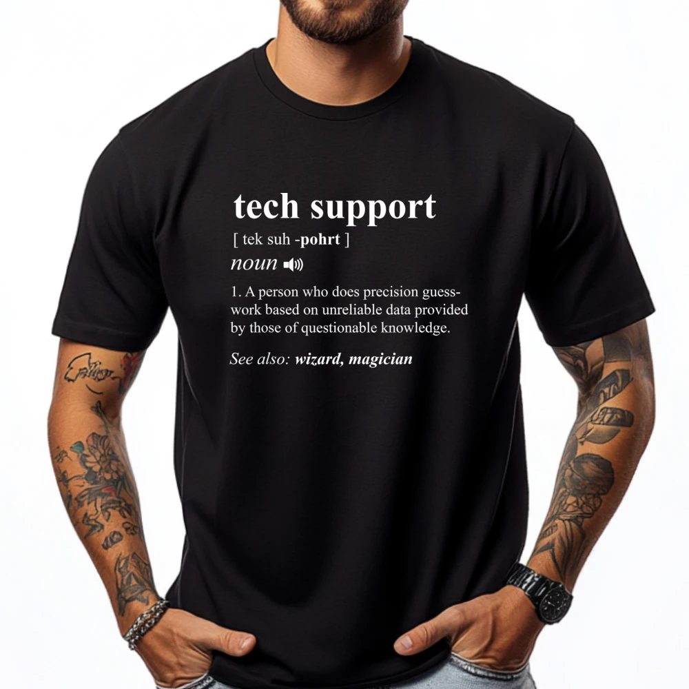 Tech Support Definition Computer Geek Programmer 3d Printed T Shirts Men's T-Shirts Luxury Clothing Gothic Style
Tech Support Definition Computer Geek Programmer 3d Printed T Shirts Men's T-Shirts Luxury Clothing Gothic Style