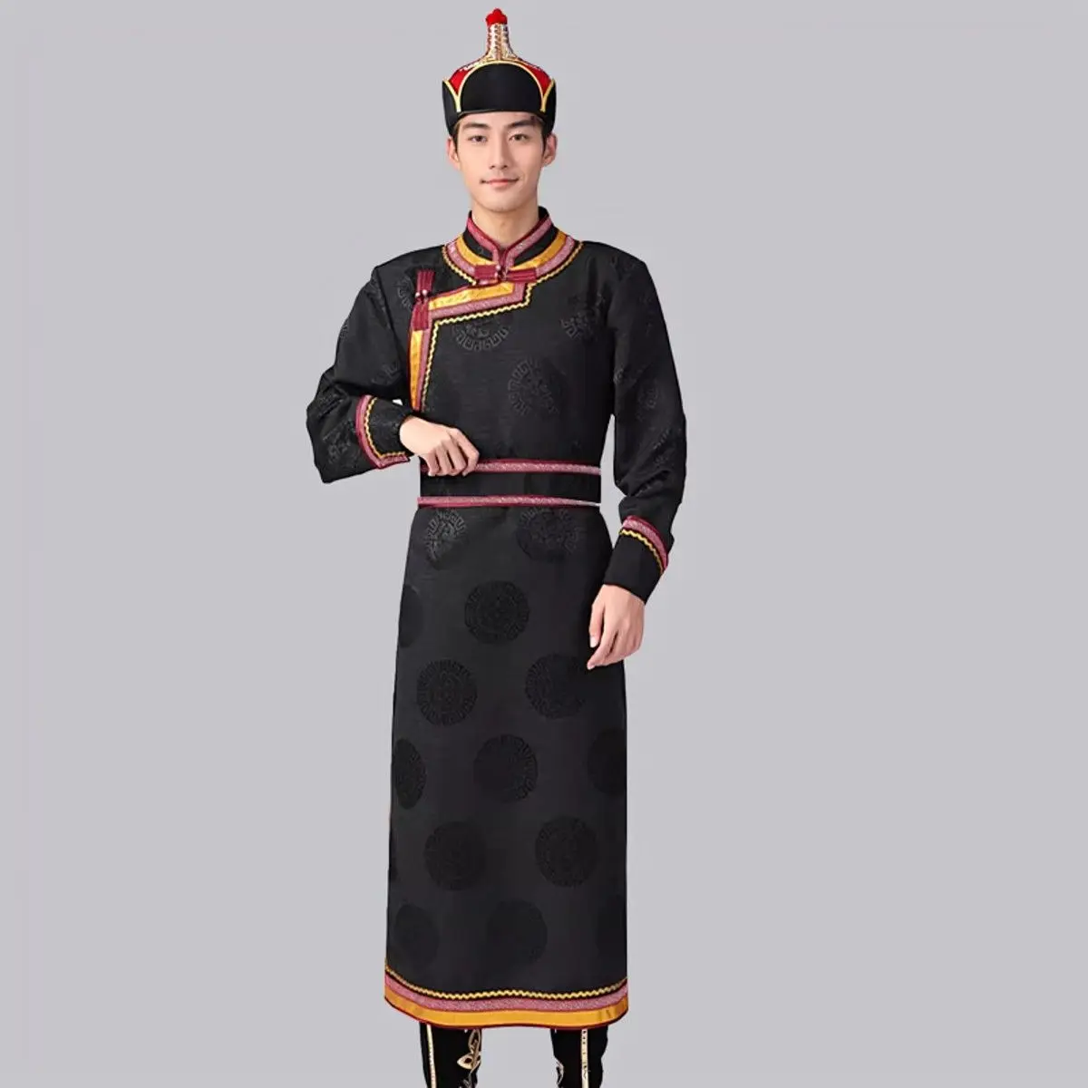 Новый монгольский халат, мужские костюмы для выступлений, одежда, повседневная повседневная одежда, костюм в этническом стиле
Новый монгольский халат, мужские костюмы для выступлений, одежда, повседневная повседневная одежда, костюм в этническом стиле