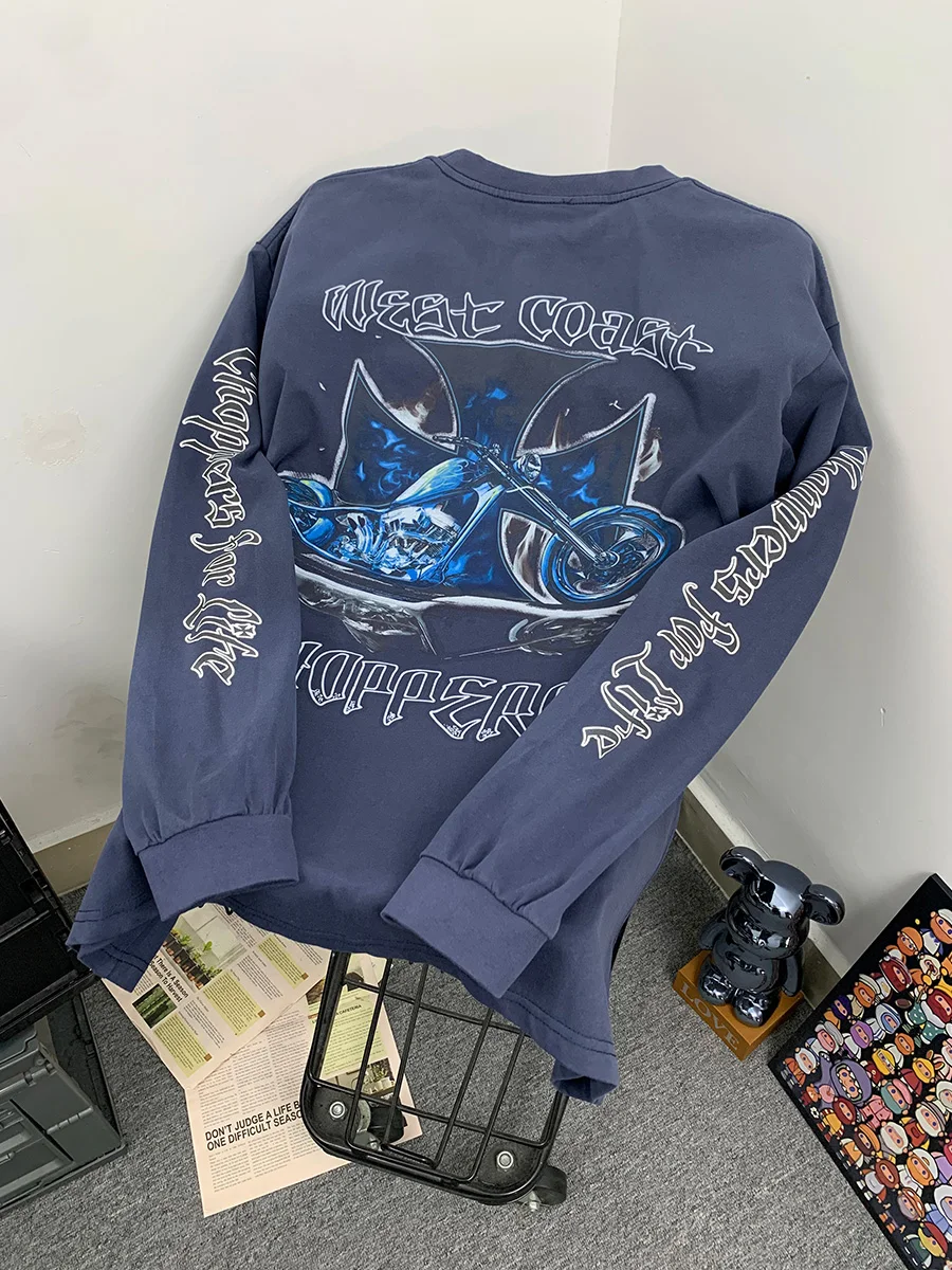 Retro Washed American Heavyweight West Coast Cross Motorcycle Smoke Long Sleeve T-Shirt Men's Loose Fit Breathable Cotton Cas...
Retro Washed American Heavyweight West Coast Cross Motorcycle Smoke Long Sleeve T-Shirt Men's Loose Fit Breathable Cotton Cas...
