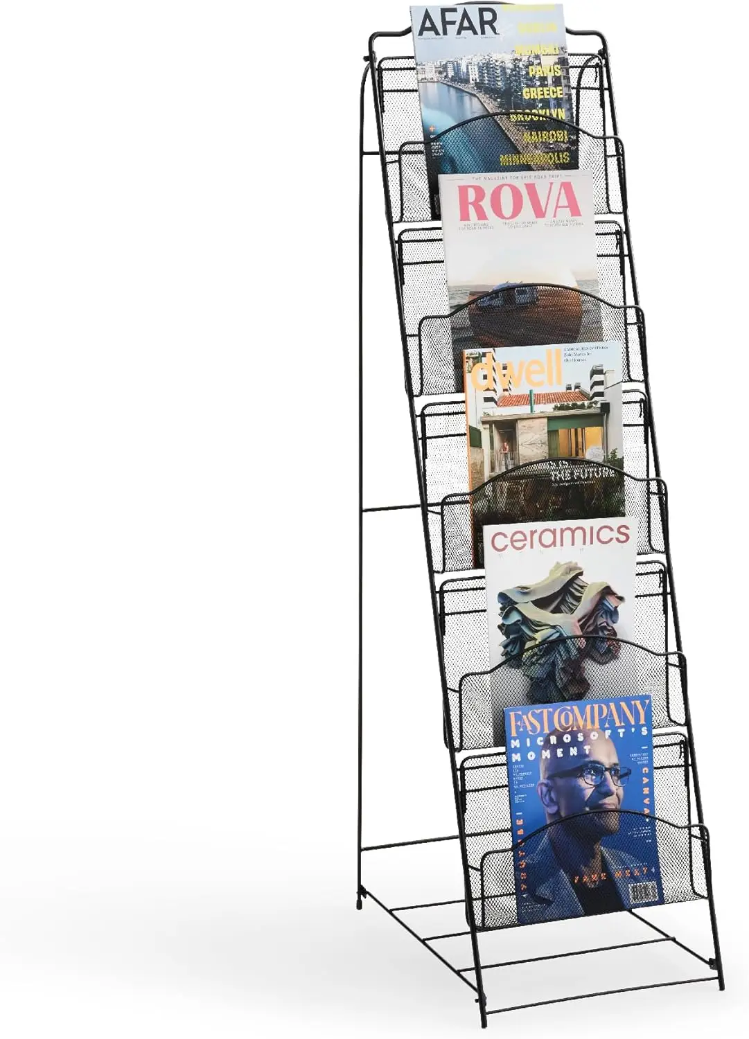 Mesh Magazine Holder Ladder Style Display Rack Pockets Brochure Organizer Steel Construction Black
Mesh Magazine Holder Ladder Style Display Rack Pockets Brochure Organizer Steel Construction Black