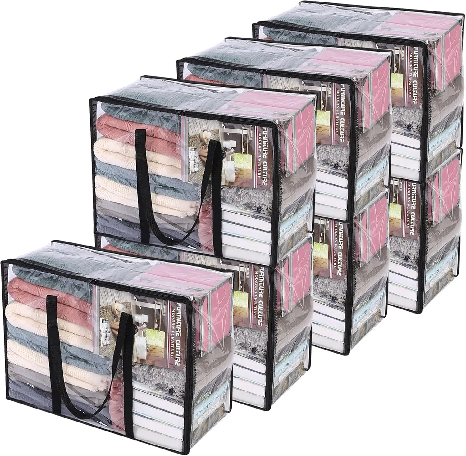 Набор из 7 прозрачных пакетов для хранения с застежкой-молнией, 40 л, органайзер для одеял, пледов, постельного белья
Набор из 7 прозрачных пакетов для хранения с застежкой-молнией, 40 л, органайзер для одеял, пледов, постельного белья