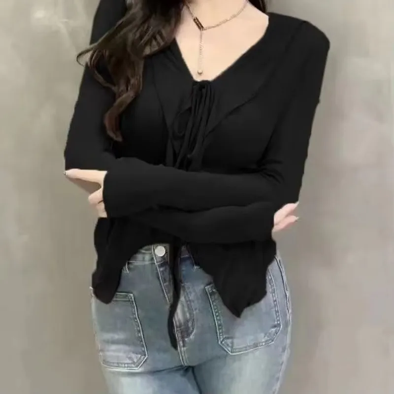 Весенне-осенняя футболка с длинными рукавами и нерегулярной перспективой грибов для женщин, летняя новая стильная рубашка с тонким низом, модная
Весенне-осенняя футболка с длинными рукавами и нерегулярной перспективой грибов для женщин, летняя новая стильная рубашка с тонким низом, модная