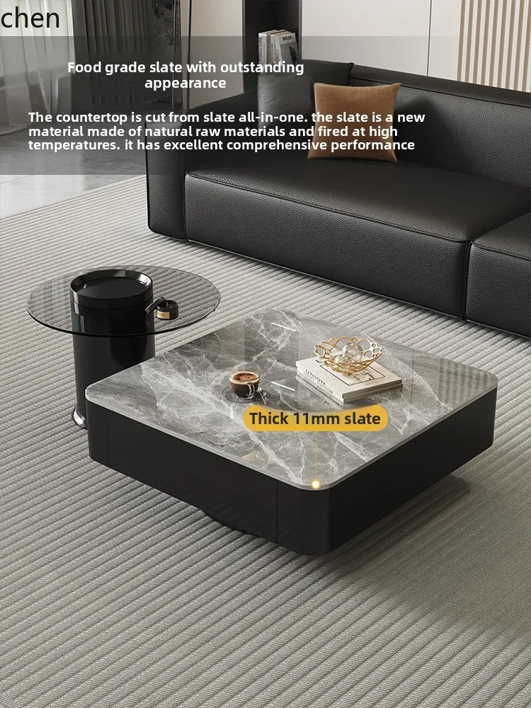 DSA Light Luxury Home Living Room Small Apartment Square High-End Storage Rock Board Coffee Table Set
DSA Light Luxury Home Living Room Small Apartment Square High-End Storage Rock Board Coffee Table Set