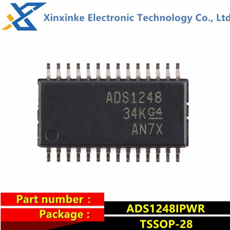 ADS1248IPWR TSSOP-28 Analog to digital converter chip - ADC Low Noise,Prec 24B ADC 24bit 8Channel SPI ADS1248 brand new Original
ADS1248IPWR TSSOP-28 Analog to digital converter chip - ADC Low Noise,Prec 24B ADC 24bit 8Channel SPI ADS1248 brand new Original