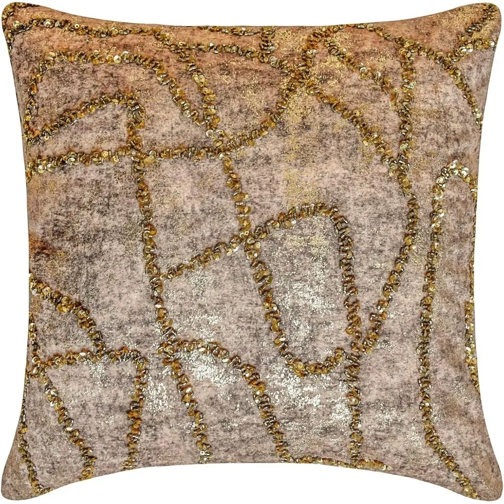 Decorative Throw Pillow Covers 22x22, Gold, Beaded, Sequined, Hand-Embroidered, Outdoor-Friendly, Abstract Vintage Style
Decorative Throw Pillow Covers 22x22, Gold, Beaded, Sequined, Hand-Embroidered, Outdoor-Friendly, Abstract Vintage Style