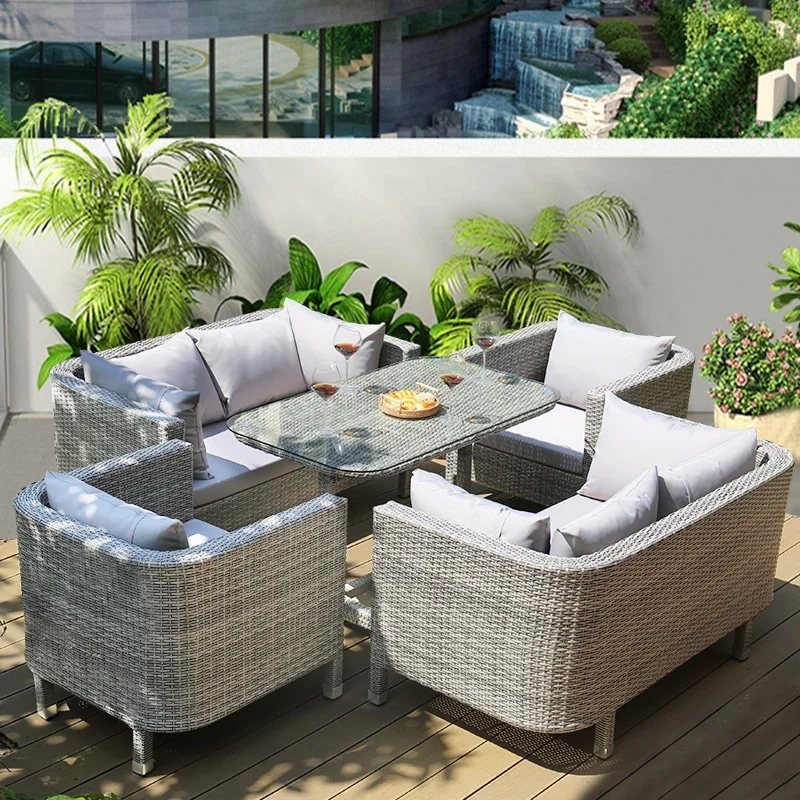 #Outdoor Rattan Sofa and Chair Set Waterproof 2-Seater Modern Design for Garden & Courtyard
#Outdoor Rattan Sofa and Chair Set Waterproof 2-Seater Modern Design for Garden & Courtyard
