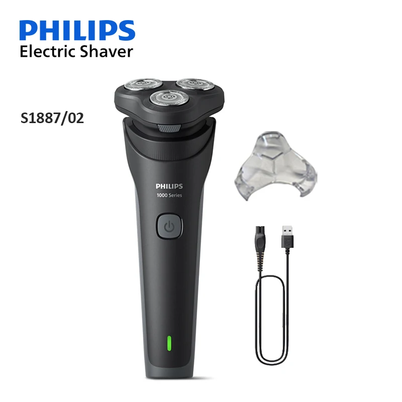 PHILIPS S1886/1887 Стандартная электробритва с зарядкой через USB, лезвие PowerCut из нержавеющей стали, бритва с тройной плавающей головкой, триммер для бороды
PHILIPS S1886/1887 Стандартная электробритва с зарядкой через USB, лезвие PowerCut из нержавеющей стали, бритва с тройной плавающей головкой, триммер для бороды