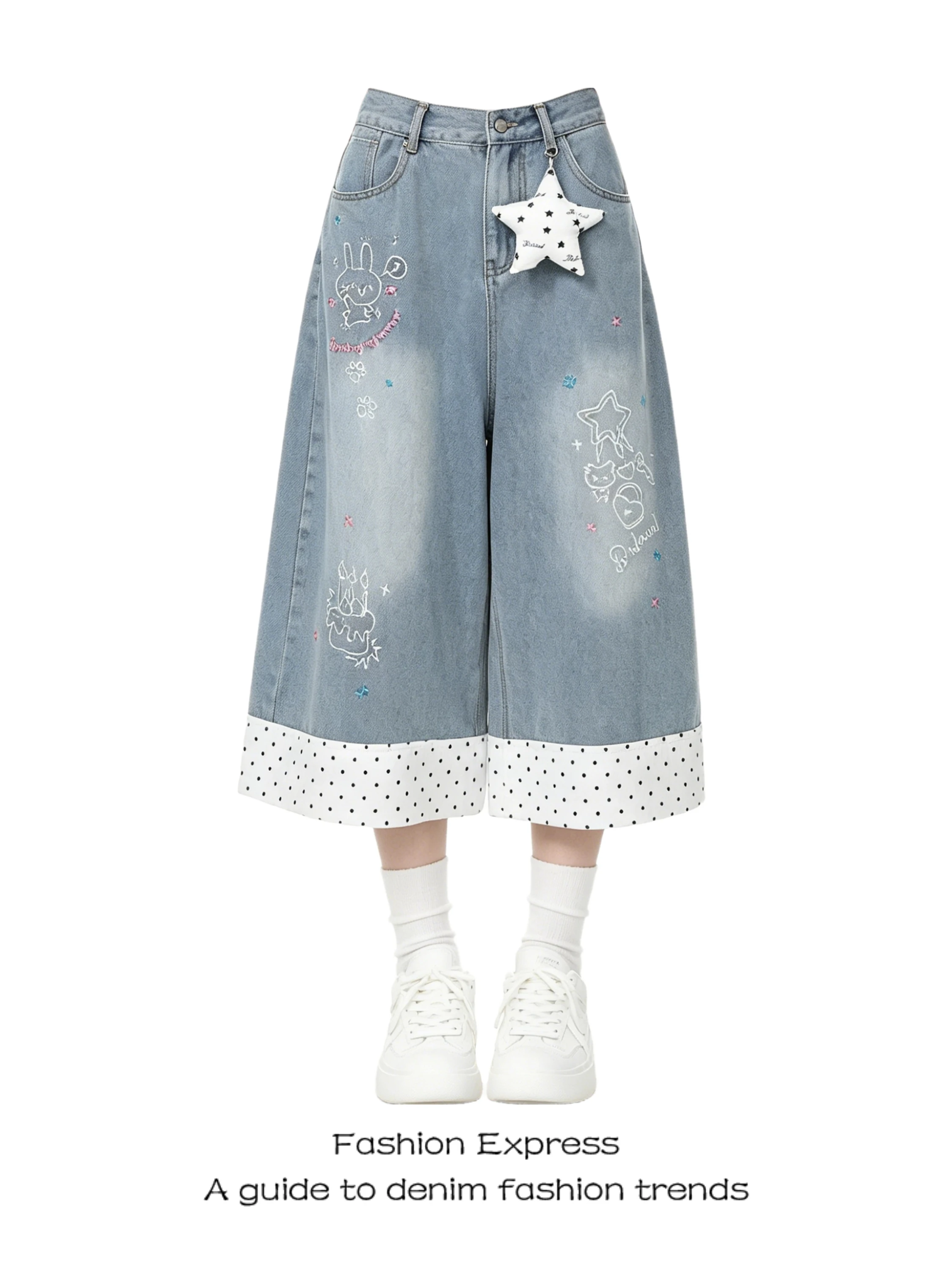 Polka Dot Wide Leg Casual Jeans Women's Summer Color Block Personality High Waist Denim Pants Street Style Trendy Loose Fit S...
Polka Dot Wide Leg Casual Jeans Women's Summer Color Block Personality High Waist Denim Pants Street Style Trendy Loose Fit S...