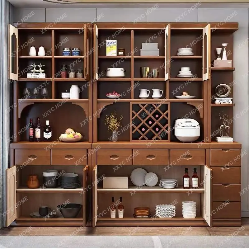 Solid Wood Wine Cabinet Living Room Wall Side Cabinet Display Cabinet Shelf Dining Room Storage Organizer High Side Cabinet
Solid Wood Wine Cabinet Living Room Wall Side Cabinet Display Cabinet Shelf Dining Room Storage Organizer High Side Cabinet