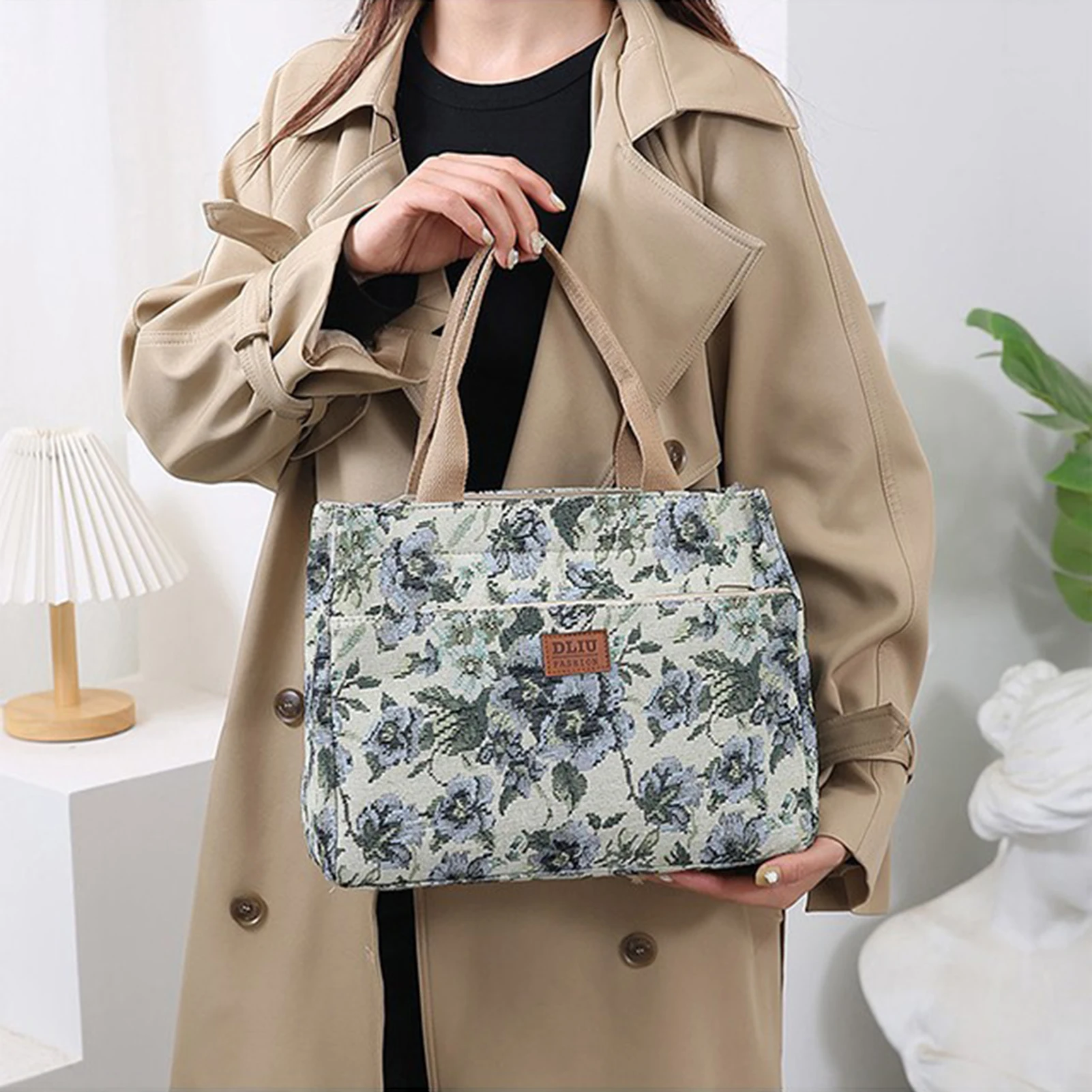 Women Personalized Canvas Tote Bag with Vintage Floral Printing Reusable Shopping Ba for Outdoor Beach School Office
Women Personalized Canvas Tote Bag with Vintage Floral Printing Reusable Shopping Ba for Outdoor Beach School Office