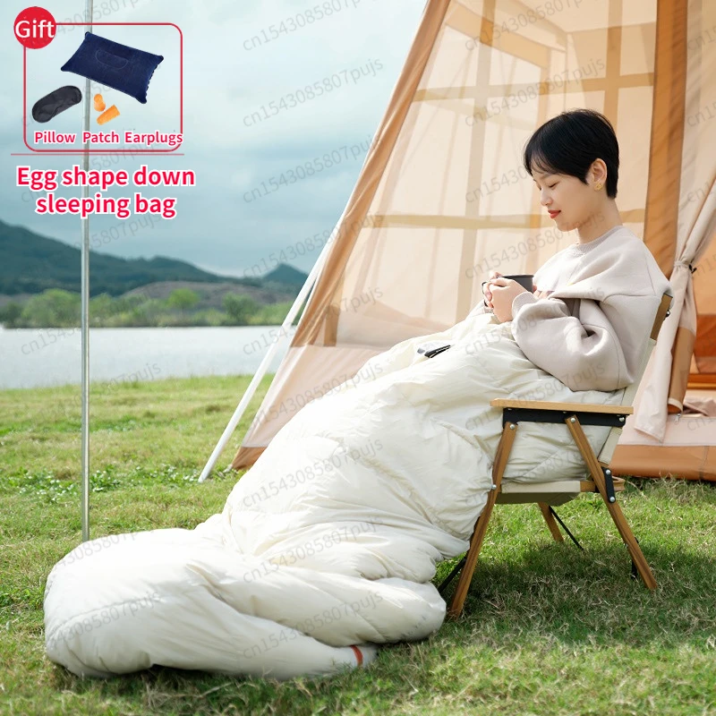Egg-shaped Down Sleeping Bag Outdoor Travel Camping Car Cold-proof Warm Soft and Fluffy Single Sleeping Bag Winter Thickening
Egg-shaped Down Sleeping Bag Outdoor Travel Camping Car Cold-proof Warm Soft and Fluffy Single Sleeping Bag Winter Thickening