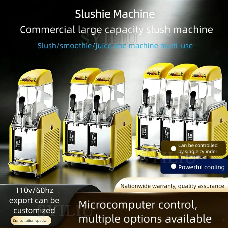220V Commercial Cold Drink Snow Melt Shake Smoothie Snowflake Machine New Arrival 48L Ice Slush Fruit Juice Slush Machine
220V Commercial Cold Drink Snow Melt Shake Smoothie Snowflake Machine New Arrival 48L Ice Slush Fruit Juice Slush Machine