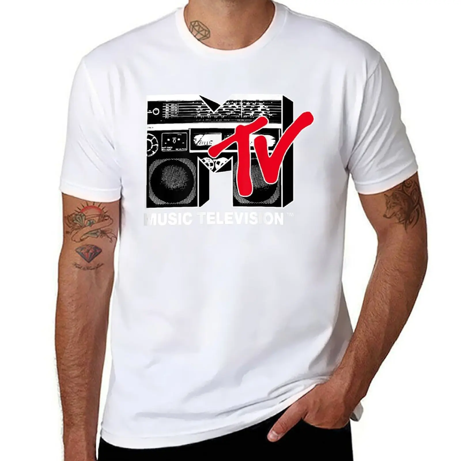 Mtv logo red boombox T-Shirt man t shirt heavy cotton t shirt man casual T-Shirt
Mtv logo red boombox T-Shirt man t shirt heavy cotton t shirt man casual T-Shirt