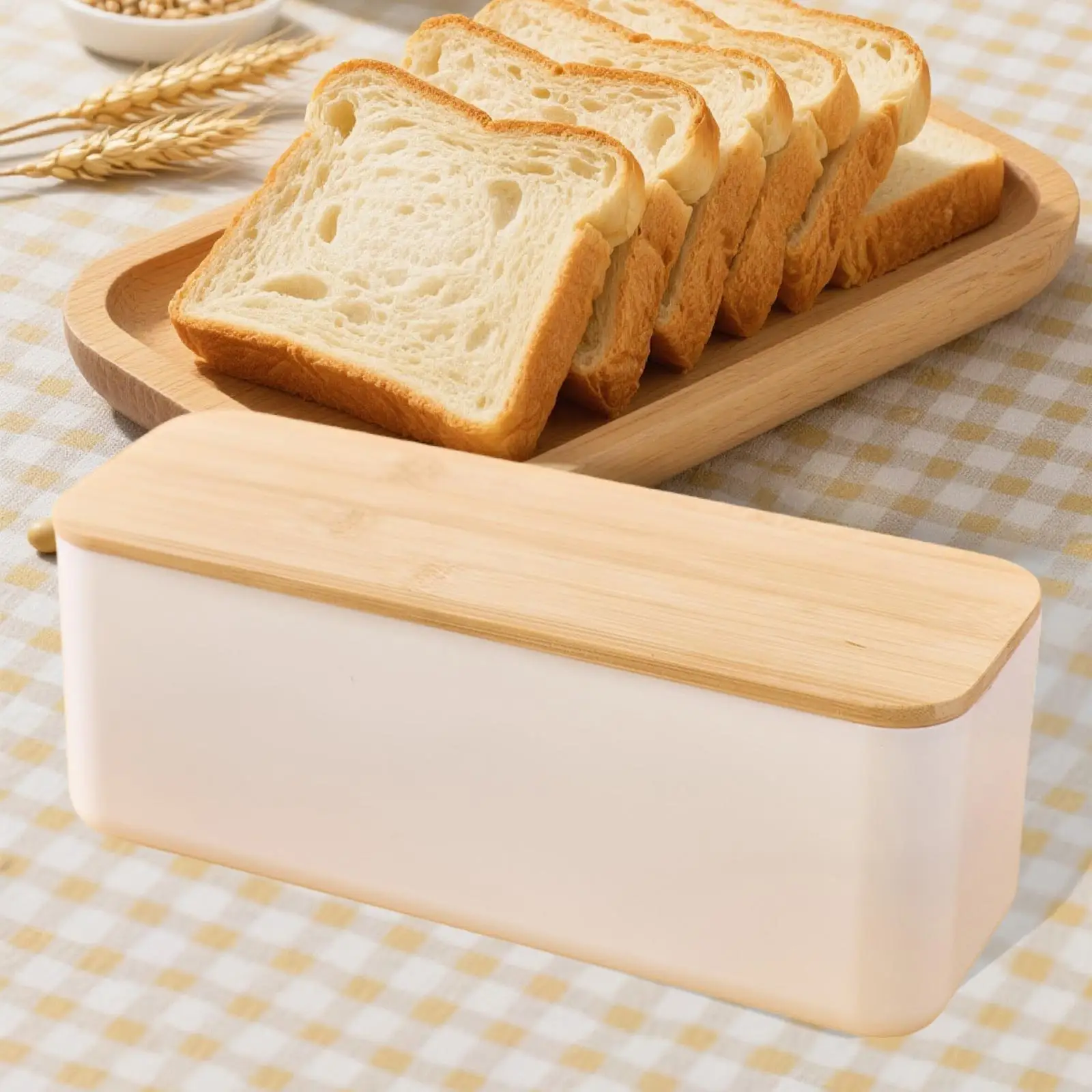 Kitchen Countertop Bread Box with Wooden Cover Large Bread Bin Organizer Food Storage Container Multipurpose for Home
Kitchen Countertop Bread Box with Wooden Cover Large Bread Bin Organizer Food Storage Container Multipurpose for Home