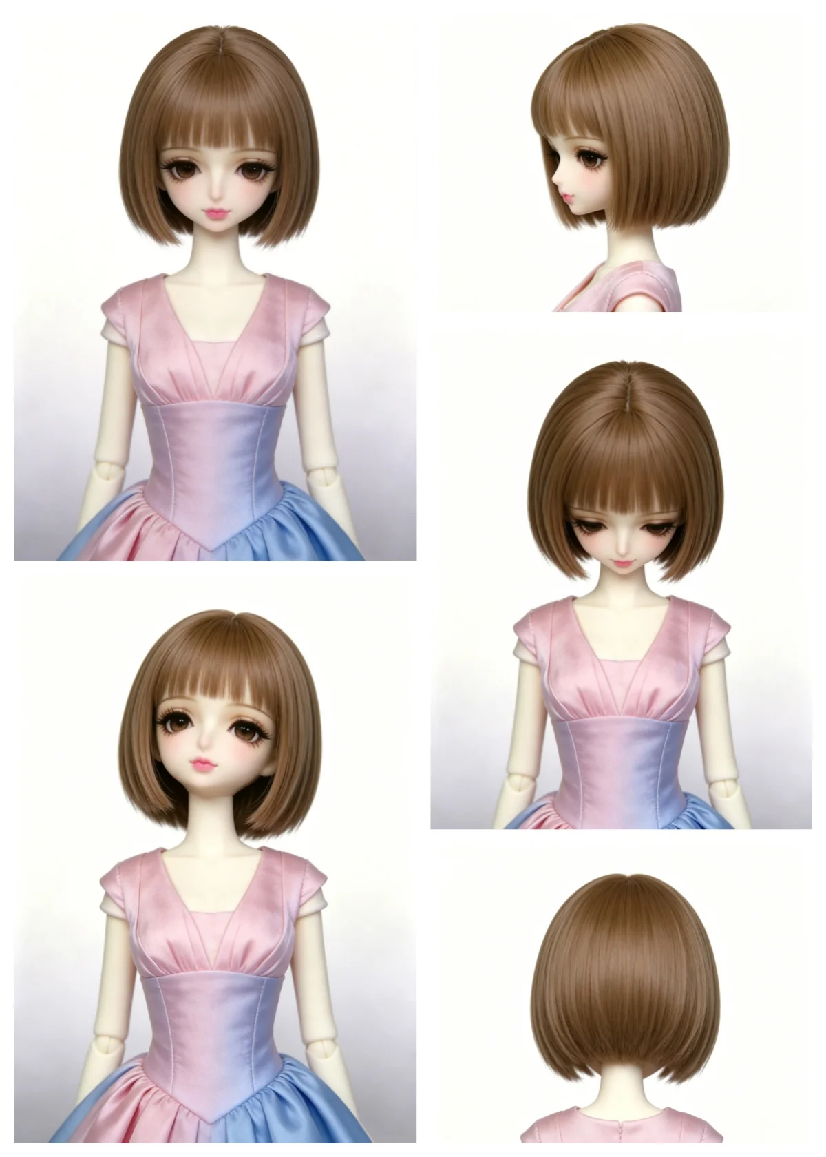 Wigs 1 6 scale doll accessories brown bjd wig, doll wig 1/4 BJD doll hair free shipping
Wigs 1 6 scale doll accessories brown bjd wig, doll wig 1/4 BJD doll hair free shipping