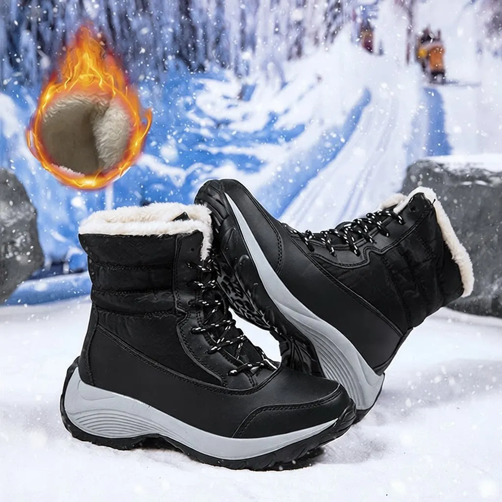 Korean Style Thick Bottom Women's Snow Boots High Top Fleece Lined Warm Cotton Shoes EVA Lightweight Autumn Winter Shoes
Korean Style Thick Bottom Women's Snow Boots High Top Fleece Lined Warm Cotton Shoes EVA Lightweight Autumn Winter Shoes