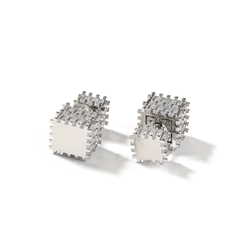 1 Pair Hip Hop 5A+ CZ Stone Paved Bling Ice Out Square Stud Earrings for Men Women Unisex Rapper Jewelry Gold Silver Color
1 Pair Hip Hop 5A+ CZ Stone Paved Bling Ice Out Square Stud Earrings for Men Women Unisex Rapper Jewelry Gold Silver Color