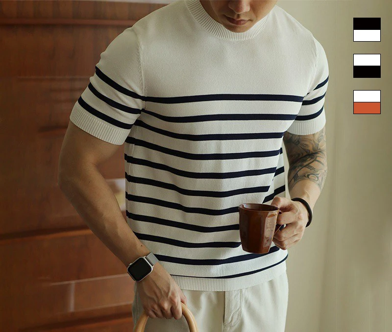 Oem Summer Men's Casual Loose Woolen Knitted T-Shirt Oversized Neck Short Sleeved Striped Sea Soul Print Design Casual Pullover
Oem Summer Men's Casual Loose Woolen Knitted T-Shirt Oversized Neck Short Sleeved Striped Sea Soul Print Design Casual Pullover