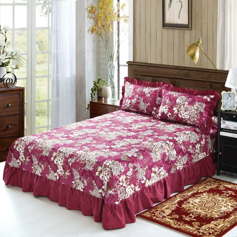 Luxury Floral 100% Cotton Bedding Sheet with Skirt Bed Cover Home Bed Skirt with Pillowcase Bed Sheets European-style Bedspreads
Luxury Floral 100% Cotton Bedding Sheet with Skirt Bed Cover Home Bed Skirt with Pillowcase Bed Sheets European-style Bedspreads