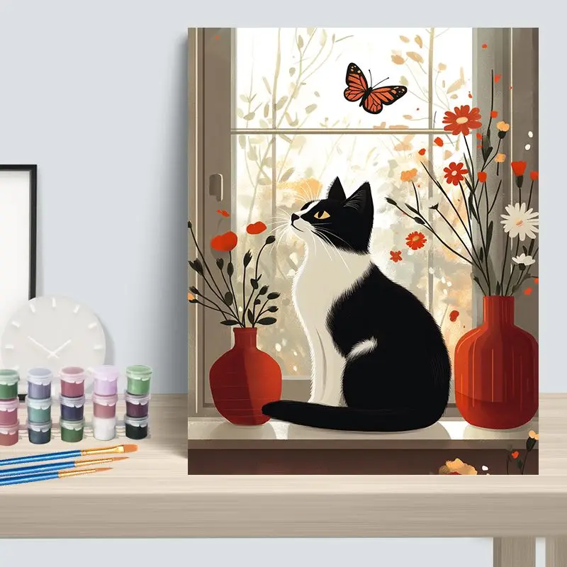 CHENISTORY Coloring By Number Cat Animal HandPainted Kits Drawing Canvas Pictures Oil Painting Home Decoration
CHENISTORY Coloring By Number Cat Animal HandPainted Kits Drawing Canvas Pictures Oil Painting Home Decoration