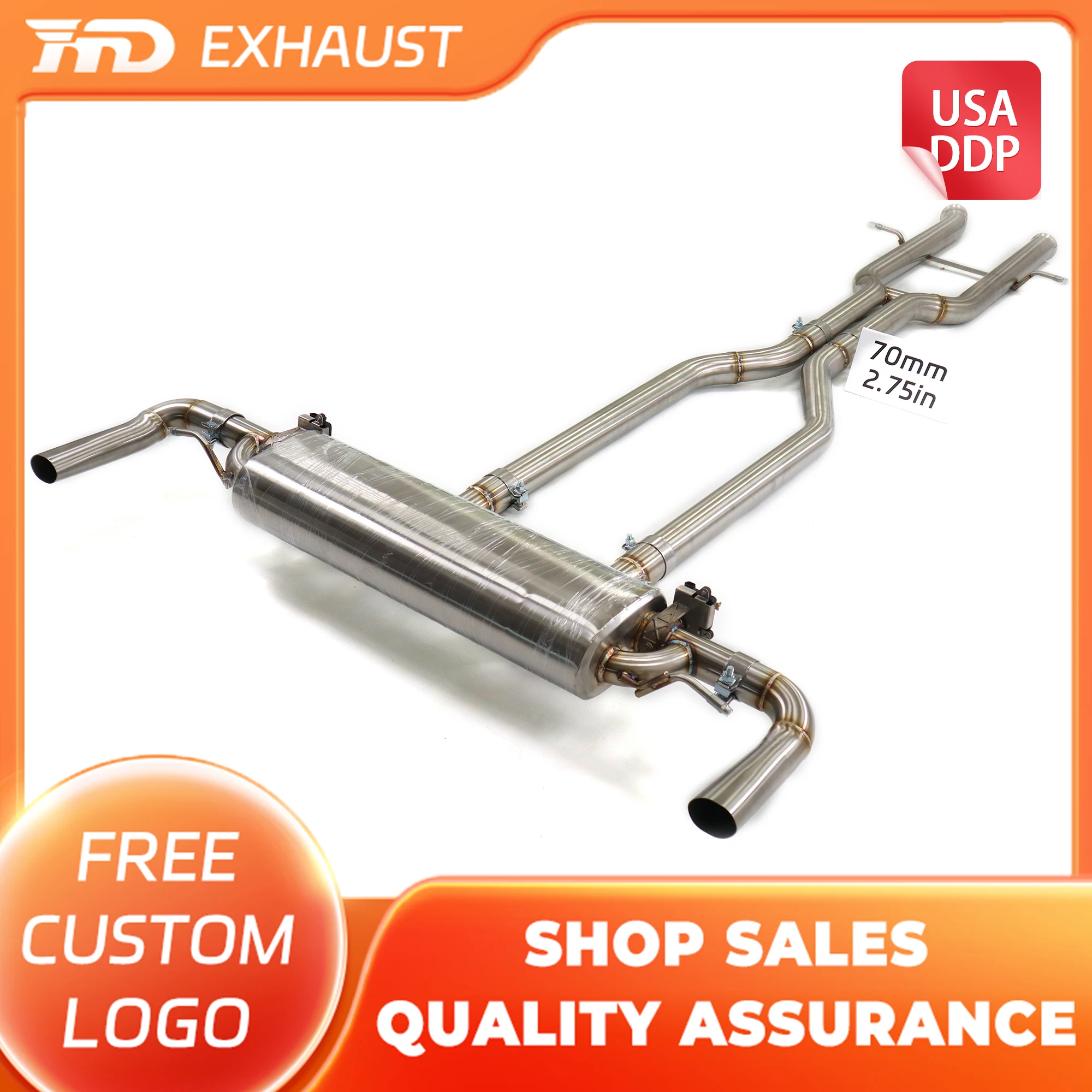 HMD Exclusive customization of SS304 Exhaust System High Flow Performance Catback for Benz ML500 W166 with Valve
HMD Exclusive customization of SS304 Exhaust System High Flow Performance Catback for Benz ML500 W166 with Valve