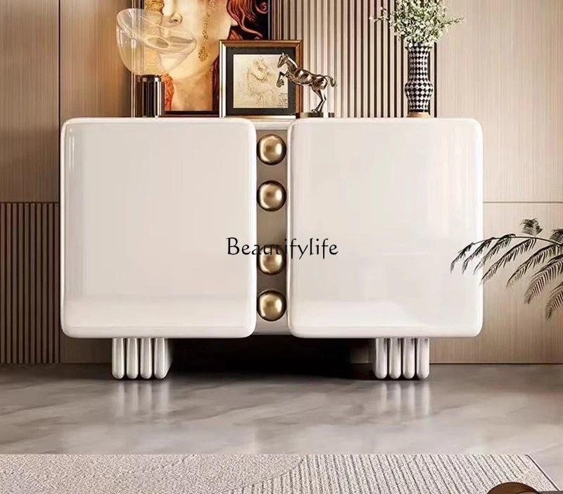 Italian light luxury paint partition shoe cabinet high-end entrance solid wood storage cabinet
Italian light luxury paint partition shoe cabinet high-end entrance solid wood storage cabinet