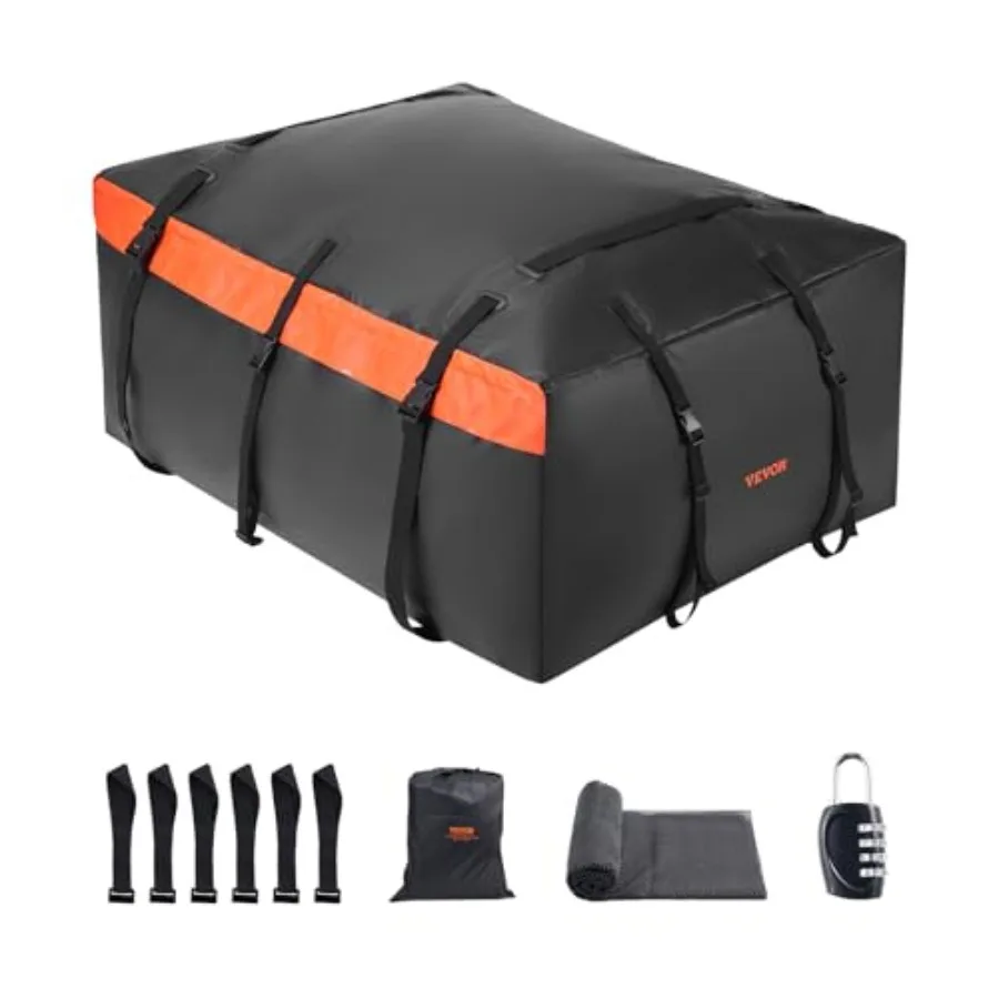 Car Rooftop Cargo Carrier Bag 23 Cubic Feet Roof Cargo Carrier Heavy Duty 840D PVC 100% Waterproof Car Roof Luggage Bag for All
Car Rooftop Cargo Carrier Bag 23 Cubic Feet Roof Cargo Carrier Heavy Duty 840D PVC 100% Waterproof Car Roof Luggage Bag for All