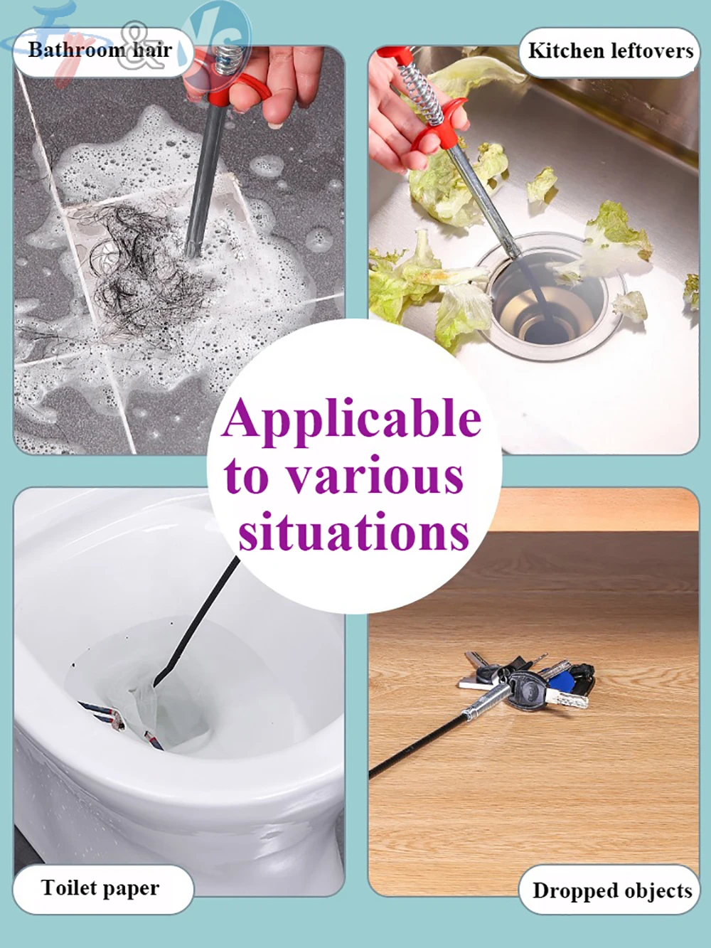 Floor Drain Washbasin Blockage Cleaning Clip Kitchen Pipe Unclogging Clip Drain Drain Unclogger
Floor Drain Washbasin Blockage Cleaning Clip Kitchen Pipe Unclogging Clip Drain Drain Unclogger