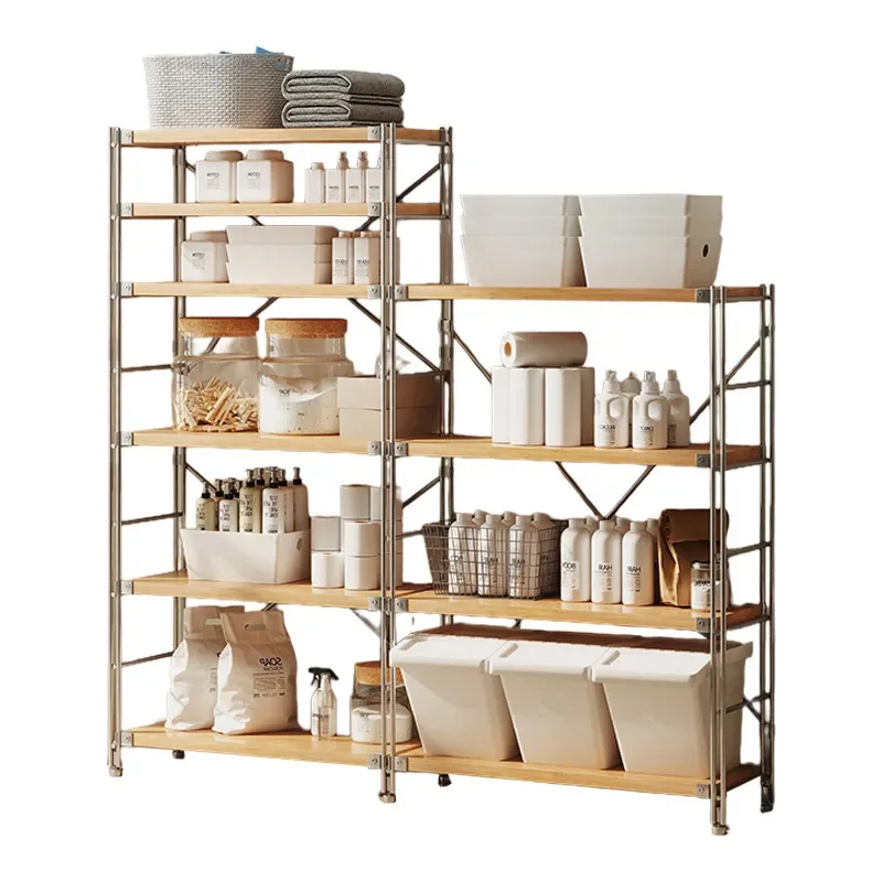 Бытовые полки Многофункциональные полки для кухни от пола до потолка Полки для хранения на балконе Многослойные комбинированные из стали и дерева
Бытовые полки Многофункциональные полки для кухни от пола до потолка Полки для хранения на балконе Многослойные комбинированные из стали и дерева