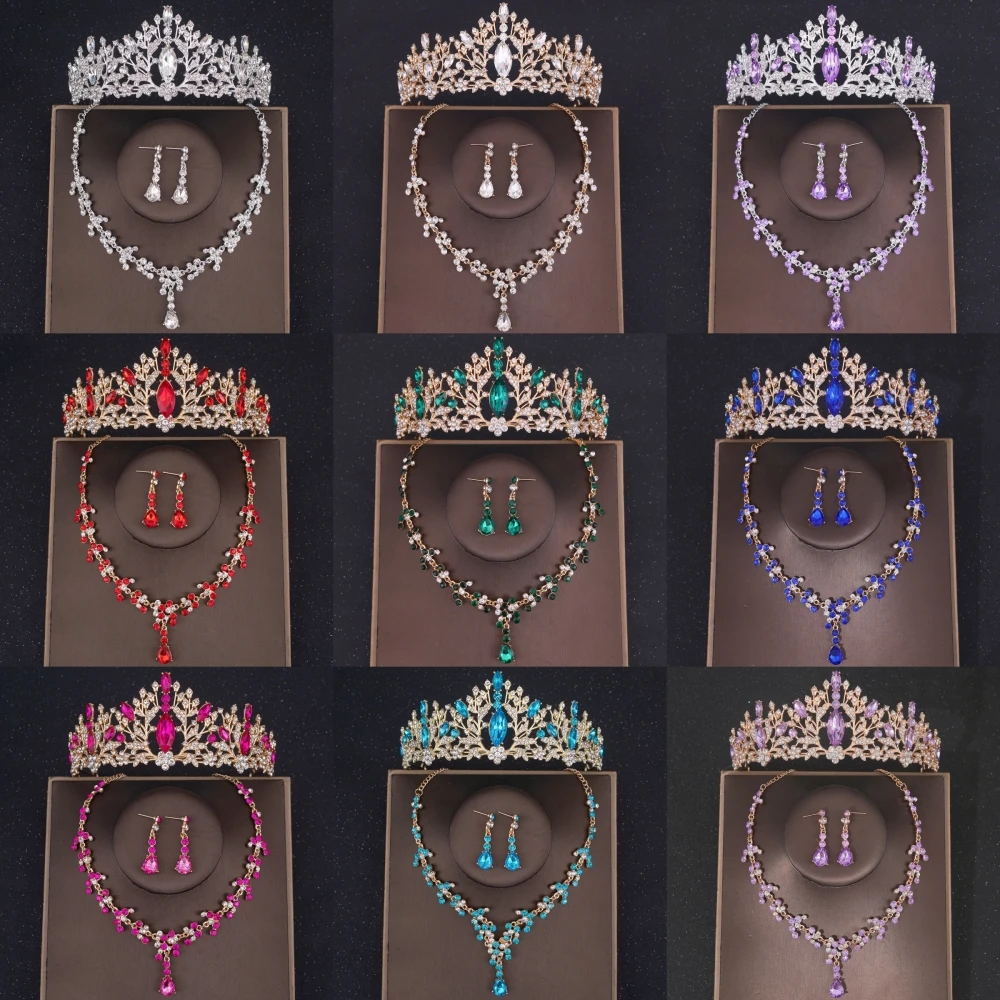 Набор из 3 предметов: колье, серьги и корона с кристаллами, свадебный комплект украшений с камнями, аксессуары для волос для невесты, свадебная корона-тиара
Набор из 3 предметов: колье, серьги и корона с кристаллами, свадебный комплект украшений с камнями, аксессуары для волос для невесты, свадебная корона-тиара