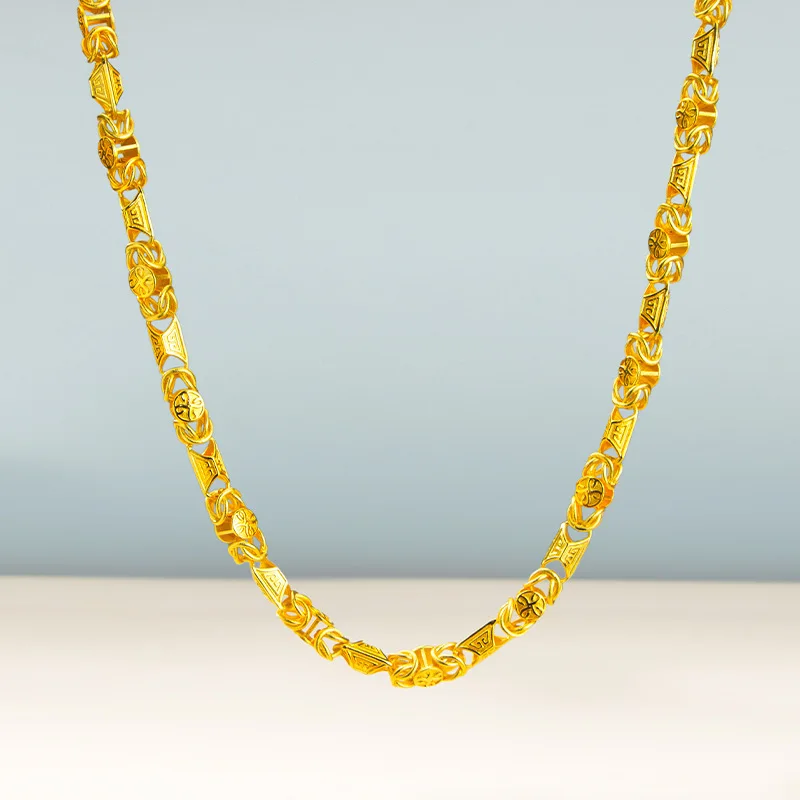 Luxury 24K 9999 Pure Gold real gold Gold shop with dragon dragon scale men's large necklace 8mm 60cm boss necklace
Luxury 24K 9999 Pure Gold real gold Gold shop with dragon dragon scale men's large necklace 8mm 60cm boss necklace