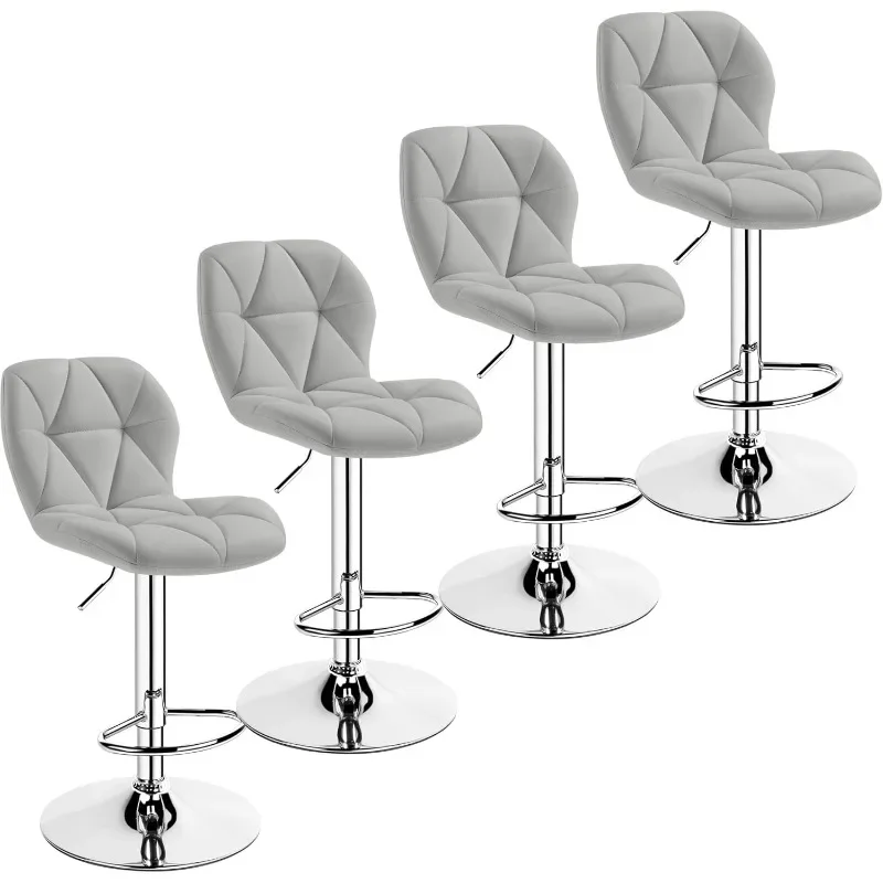 Bar Stools Set of 4 PU Leather Swivel Stool Height Adjustable Counter Kitchen Chair with Backrest
Bar Stools Set of 4 PU Leather Swivel Stool Height Adjustable Counter Kitchen Chair with Backrest
