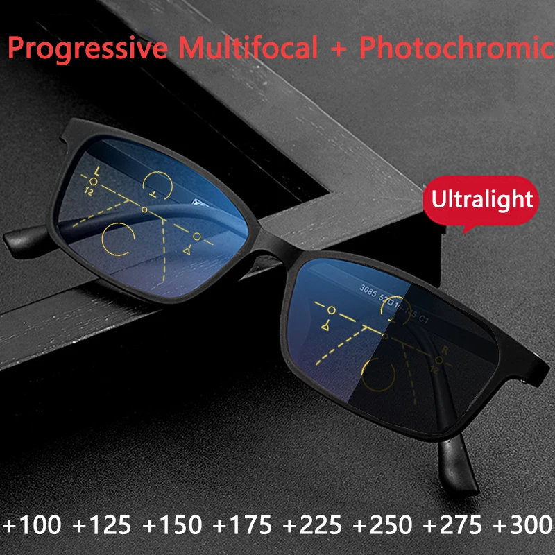 MEN Photochromic Multifocal Reading Glasses Block Harmful Rays Optics Protection Glasses Women TR90 Ultralight Titanium alloy
MEN Photochromic Multifocal Reading Glasses Block Harmful Rays Optics Protection Glasses Women TR90 Ultralight Titanium alloy