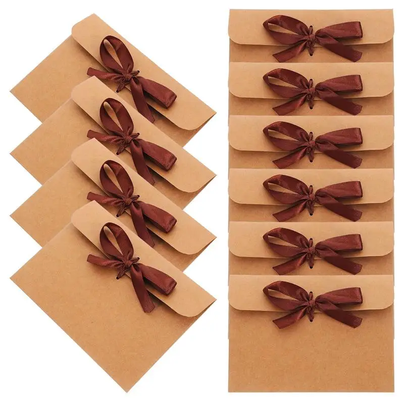 50 Pcs Retro Bow Envelope Empty Boxes Gifts Tie Present Bags Ribbon Envelopes Thanksgiving Card Kraft Paper Elegant
50 Pcs Retro Bow Envelope Empty Boxes Gifts Tie Present Bags Ribbon Envelopes Thanksgiving Card Kraft Paper Elegant