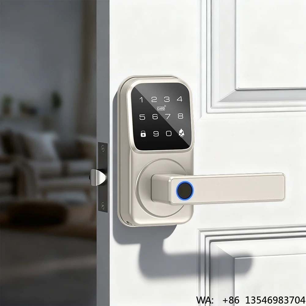 WiFi Cloud Smart Door Handle Lock US Standard Single Latch Keyless Deadbolt Wooden Door Anti-theft Password
WiFi Cloud Smart Door Handle Lock US Standard Single Latch Keyless Deadbolt Wooden Door Anti-theft Password