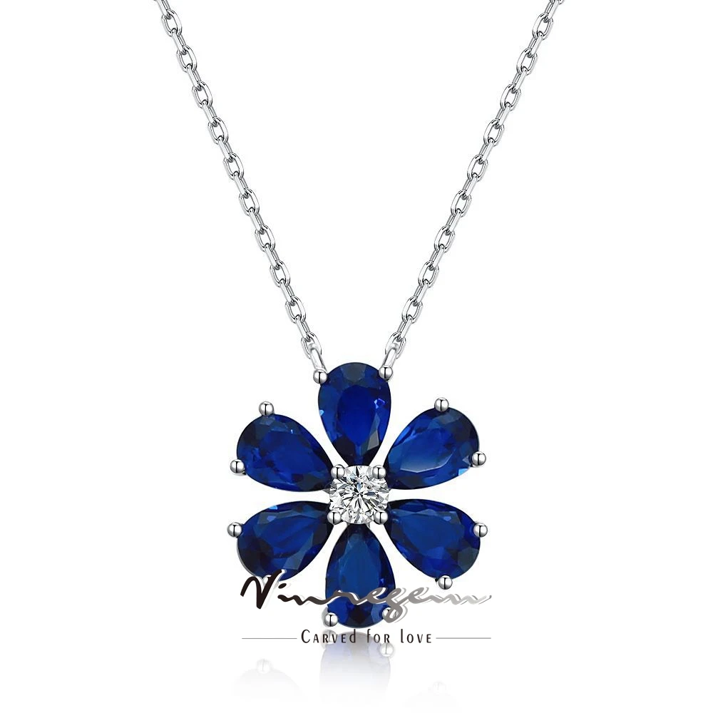 Vinregem 18K White Gold Plated Flower Sapphire Gemstones Pendant Necklaces For Women 925 Sterling Silver Jewelry Drop Shipping
Vinregem 18K White Gold Plated Flower Sapphire Gemstones Pendant Necklaces For Women 925 Sterling Silver Jewelry Drop Shipping