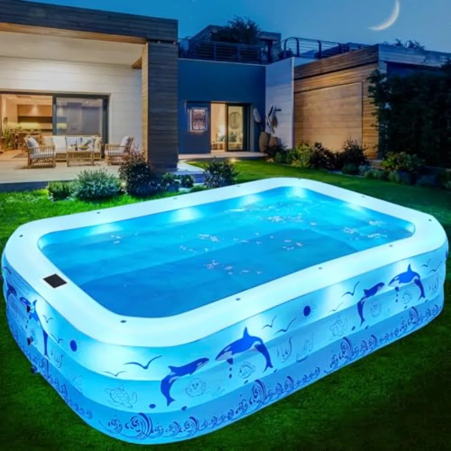 2026 Upgrade Inflatable Pools with Lights, Family Inflatable Swimming Pools for Adults, Blow Up Pool Solar, Large Pool, Durable
2026 Upgrade Inflatable Pools with Lights, Family Inflatable Swimming Pools for Adults, Blow Up Pool Solar, Large Pool, Durable